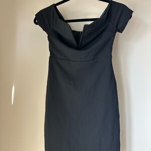 Lulu's Black Off-Shoulder Mini Dress